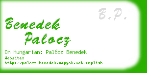 benedek palocz business card