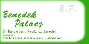 benedek palocz business card